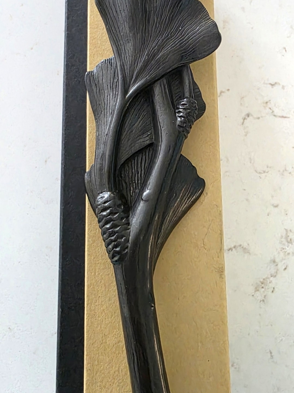 Black Ginkgo Wall Art Sculpture - Decorative Home Accent